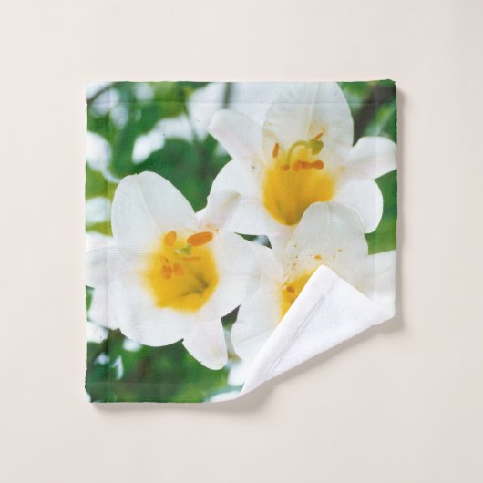 Witte gelilies - Lily Flower Lilium candidum Bad Handdoek (Wasdoekje)