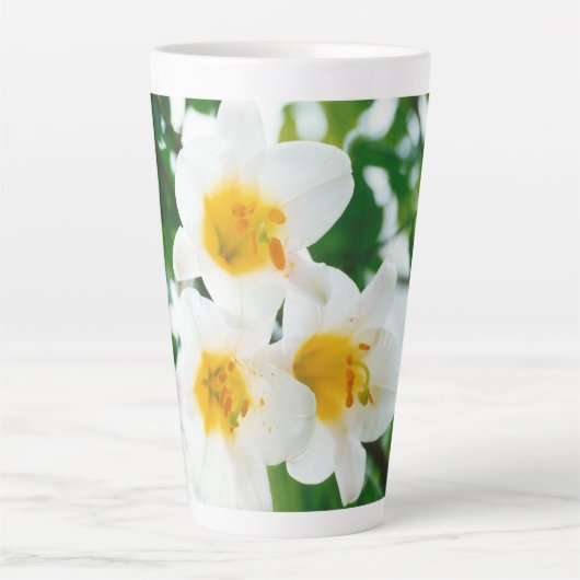 Witte gelilies - Lily Flower Lilium candidum Latte Mok (Voorkant)