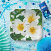 Witte gelilies - Lily Flower Lilium candidum Papieren Bordje (Feest)