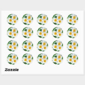 Witte gelilies - Lily Flower Lilium candidum Ronde Sticker (Vel)