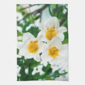 Witte gelilies - Lily Flower Lilium candidum Theedoek (Verticaal)