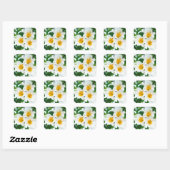 Witte gelilies - Lily Flower Lilium candidum Vierkante Sticker (Vel)
