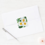 Witte gelilies - Lily Flower Lilium candidum Vierkante Sticker (Envelop)