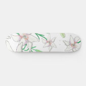 Witte gelilies persoonlijk skateboard (Horizontaal)