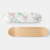 Witte gelilies persoonlijk skateboard (Horizontaal)