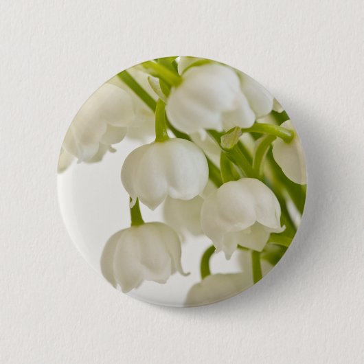 Witte gelilies ronde button 5,7 cm (Voorkant)
