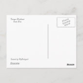 Witte gemberbloem Briefkaart (Achterkant)