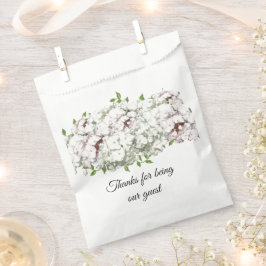 Witte gemengde bloemenboeket Favor tas Bedankzakje