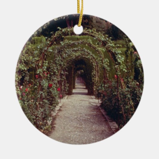 Witte generalife, The Alhambra, Granada, Spanje gr Keramisch Ornament (Voorkant)