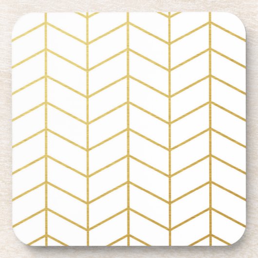 Witte Geometrisch van de Folie van Faux van het Drankjes Onderzetter (Voorkant)