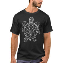 Witte geometrische draadframe zeeschildpad