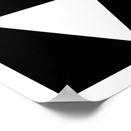 Witte geometrische driehoeken poster (Hoek)