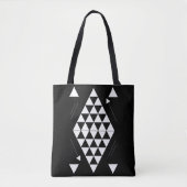 Witte geometrische driehoeken tote bag (Voorkant)