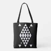 Witte geometrische driehoeken tote bag (Achterkant)