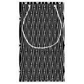 Witte geometrische herhaling klein cadeauzakje (Achterkant)