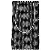 Witte geometrische herhaling klein cadeauzakje (Voorkant)