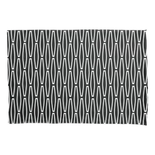 Witte geometrische herhaling kussensloop (Voorkant)