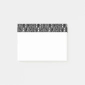 Witte geometrische herhaling Post-it notities Post-it® Notes (Voorkant)