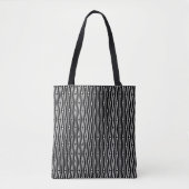 Witte geometrische herhaling tote bag (Voorkant)