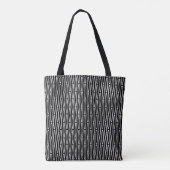 Witte geometrische herhaling tote bag (Achterkant)