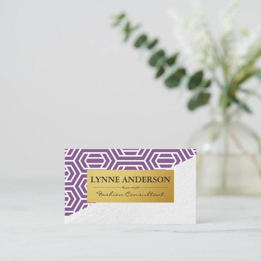 Witte geometrische patronen | Textielwand Visitekaartje (Staand voorkant)