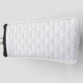 Witte Geometrische Patroon Putter Golf Head Hoesje Golfheadcover (Voorkant)