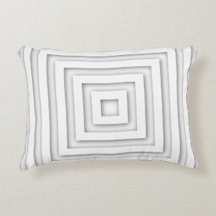 Witte geometrische vierkant accent kussen