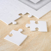 Witte geometrische vierkant legpuzzel (Zijkant)