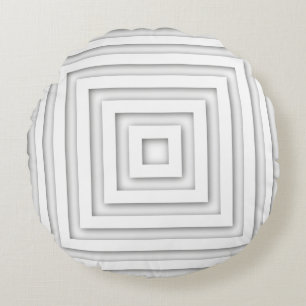 Witte geometrische vierkant rond kussen
