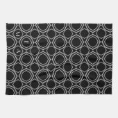 Witte geometrische vormen theedoek (Horizontaal)