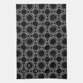 Witte geometrische vormen theedoek (Verticaal)