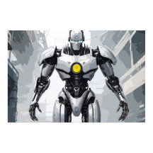 Witte Gepantserde Cyborg Mecha Sci-Fi Stripboek Ku