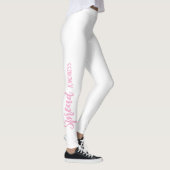 Witte gepersonaliseerde leggings verspreiden vrien (Rechts)