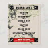 Witte, geplateerde barber-achtige flyer (Achterkant)