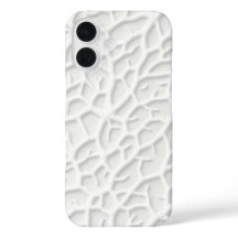 Witte gepreste iPhone-hoes met abstracte textuur
