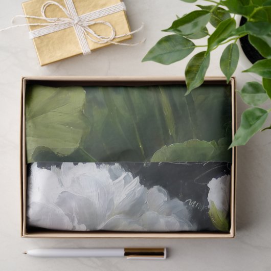 Witte Geranium Bloem Decoupage Tissuepapier (Geschenk)