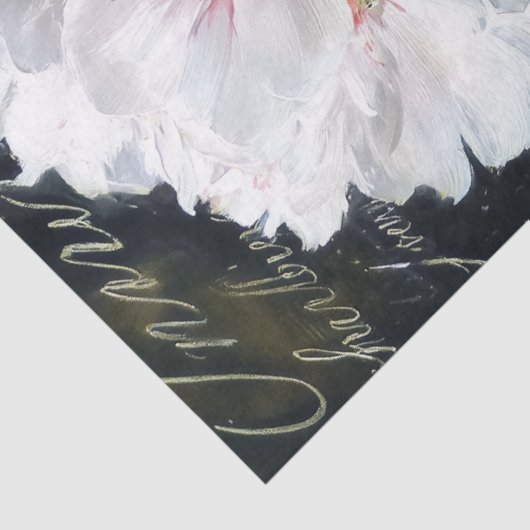 Witte Geranium Bloem Decoupage Tissuepapier (Detail)