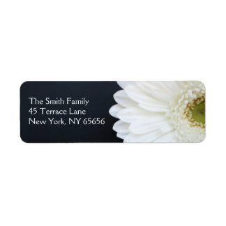 Witte Gerber Daisy retour adreslabels Etiket