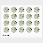 Witte Gerbera aangepaste envelop afdichtingen Ronde Sticker (Vel)