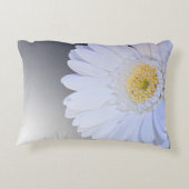 Witte Gerbera Bloem, Aanpasbaar Accent Kussen (Achterkant)