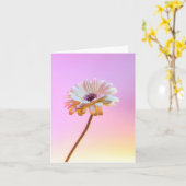 Witte Gerbera Daisy Wenskaart Kaart (Gele Bloem)
