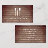 Witte gereedschap Chef Caterer Restaurant Black Visitekaartje (Voorkant / Achterkant)