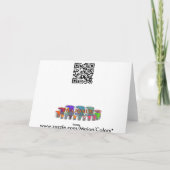 Witte geschilderde ster op tapijtwerk, lege kaart (Achterkant)