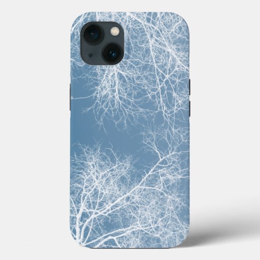Witte gesilhouetteerde bomen Hoesje-Mate iPhone ca Case-Mate iPhone Case (Achterkant)