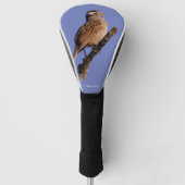 Witte-Gesneden Sparrow Zingingen aan de Zon Golfheadcover (Voorkant)
