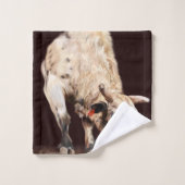 Witte gespikkelde Bucking Rodeo Bull Print Bad Handdoek (Wasdoekje)