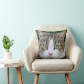 Witte gespot kat - liefhebbers van katfoto's kussen (Stoel)