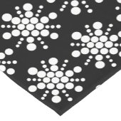 Witte gestippelde sterren op zwart korte tafelloper (Hoek)