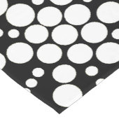 Witte gestippelde sterren op zwart korte tafelloper (Hoek)