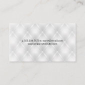 Witte gestoffeerde achtergrond visitekaartje (Achterkant)